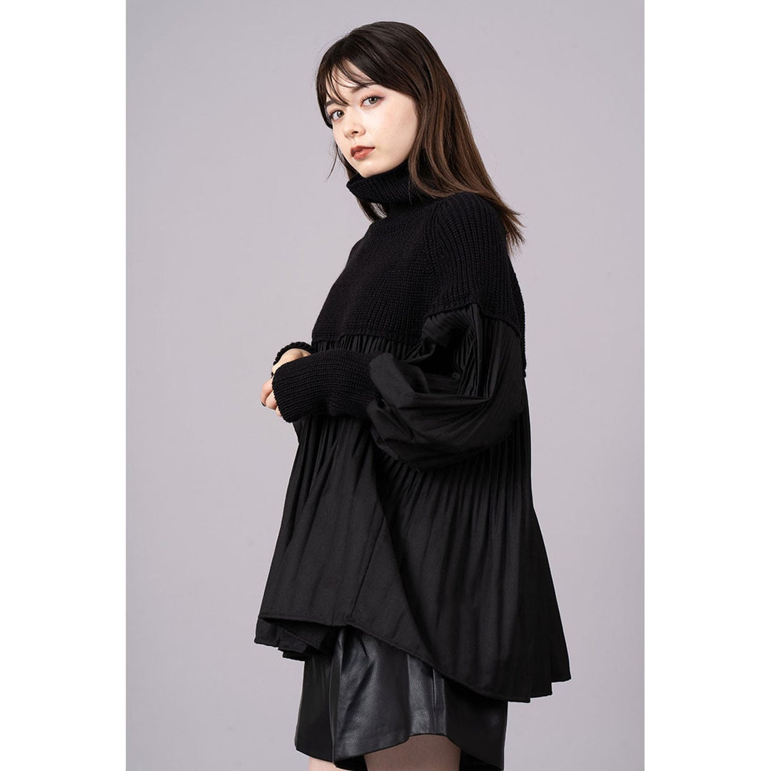 Pleats Docking Volume Knit