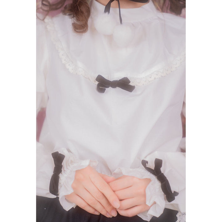 ★2点購入で1,000円OFF★ [ainoeri] 愛野えりコラボアイテム - ① Whip Frill Blouse ¥7,980