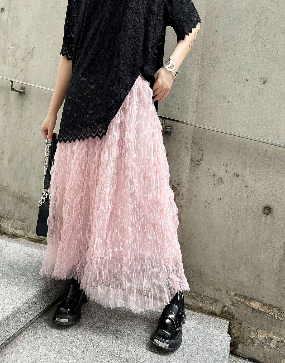 Tulle A-line Gathered skirt