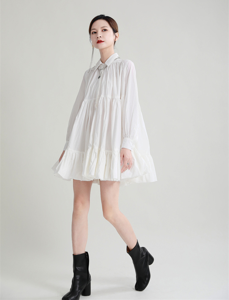 Tiered flare long shirt