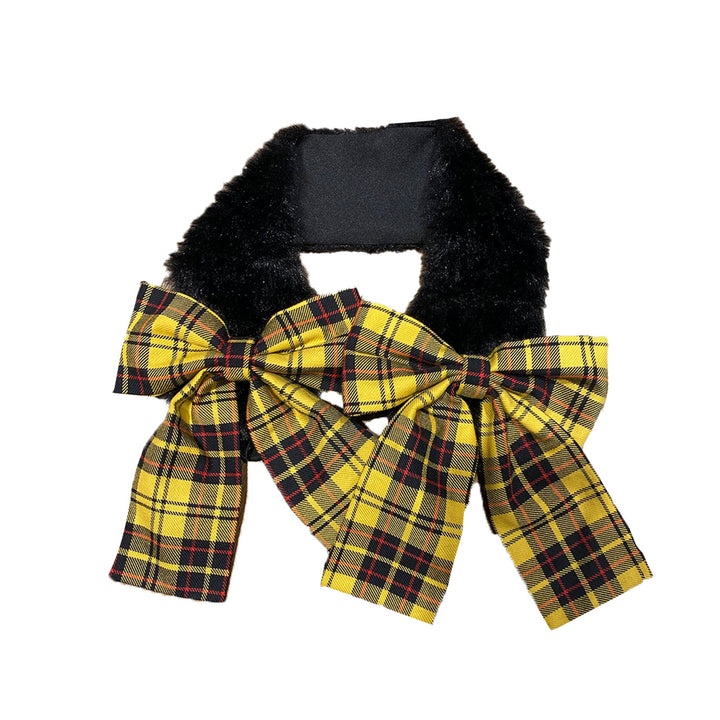 Double Ribbon Fur Earmuff