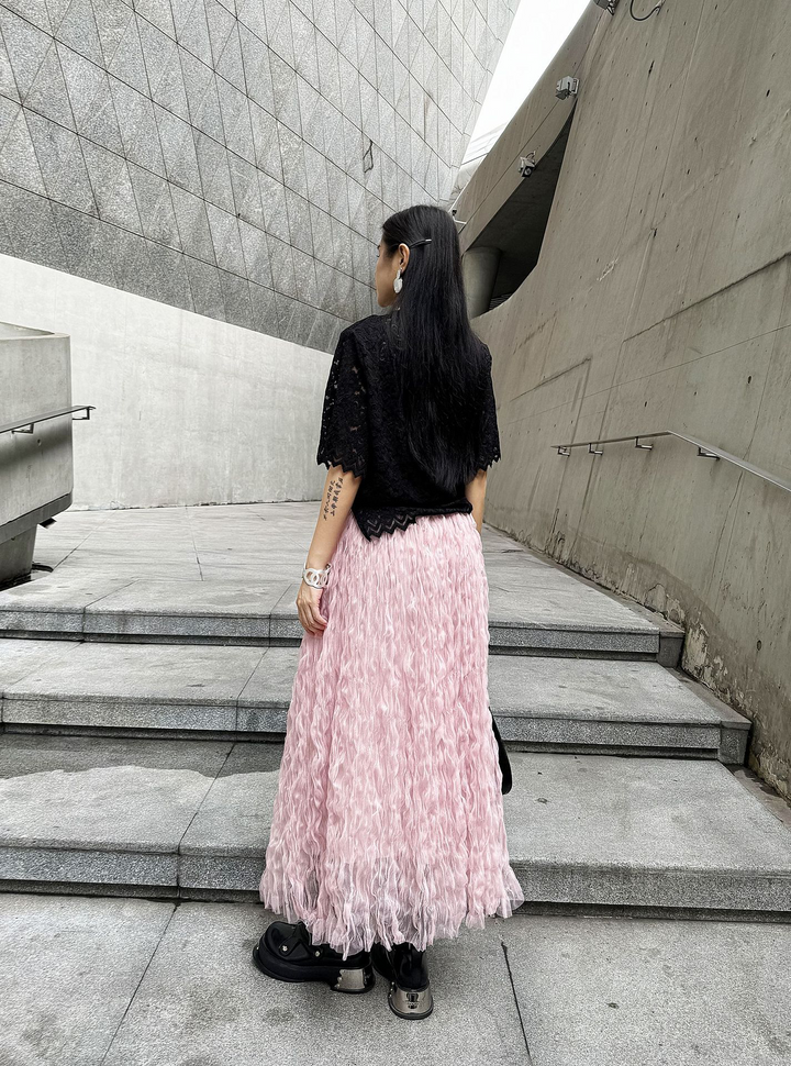 Tulle A-line Gathered skirt