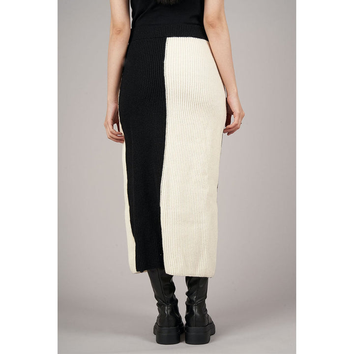 Bicolor Knit & Bicolor Tight Skirt