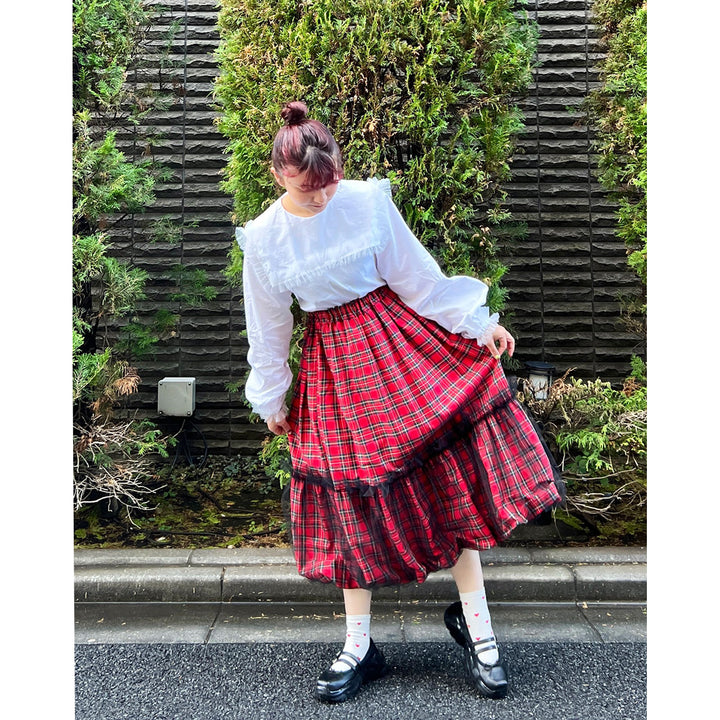 [razbliuto210] ま ち こコラボアイテム - Tulle Sailor Collar Blouse