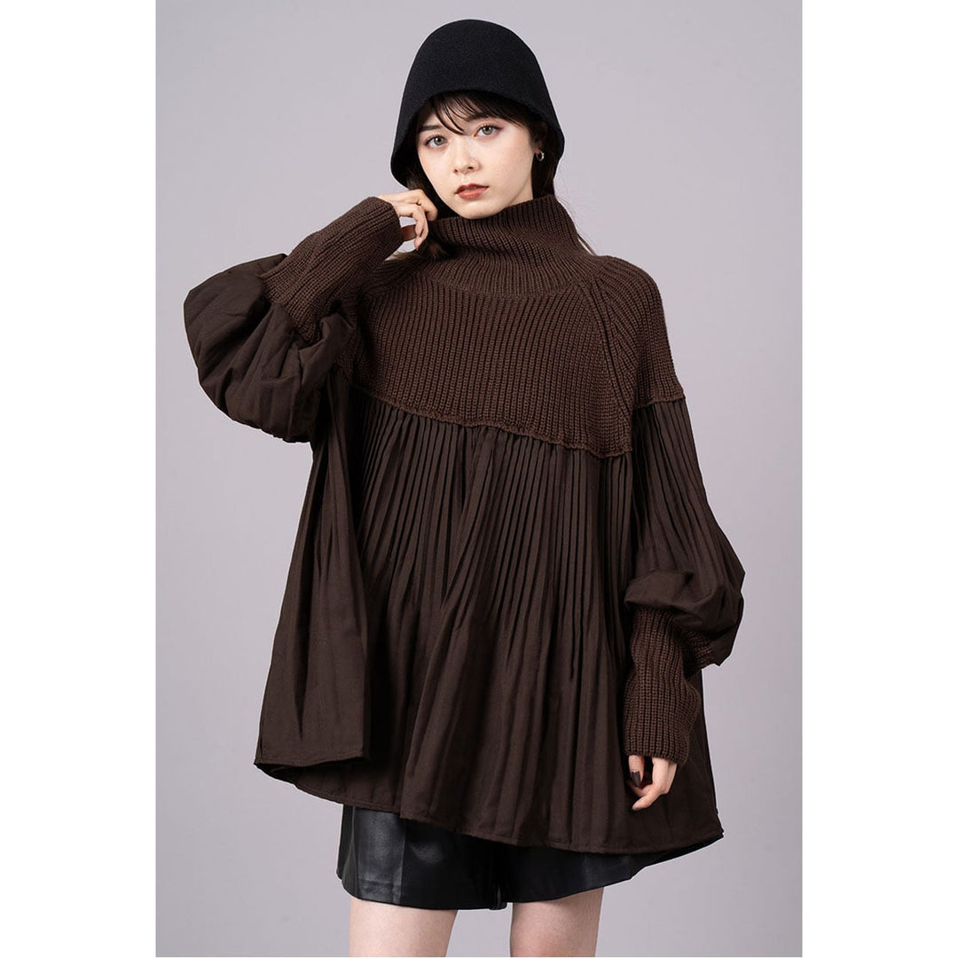 Pleats Docking Volume Knit