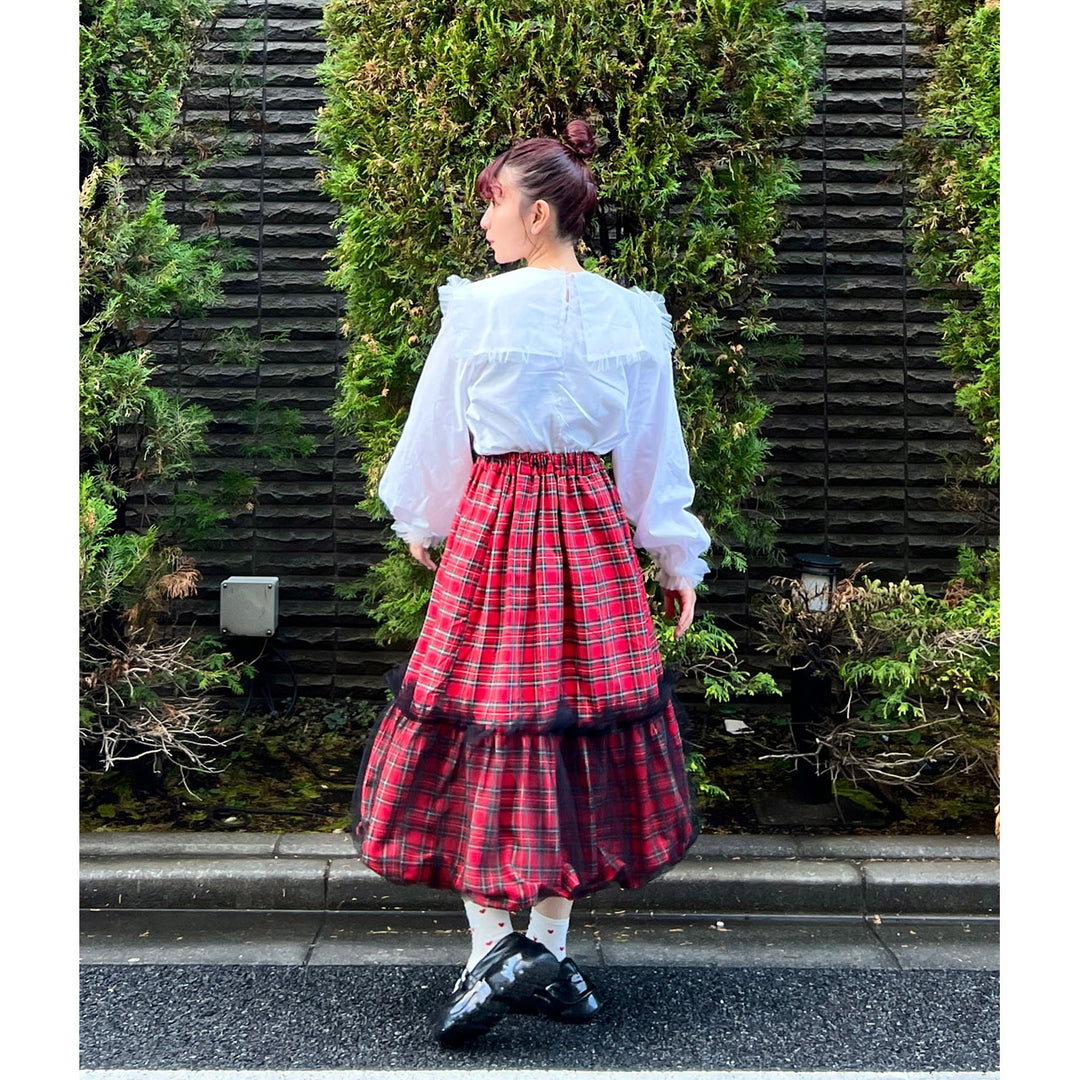 [razbliuto210] ま ち こコラボアイテム - Tulle Sailor Collar Blouse