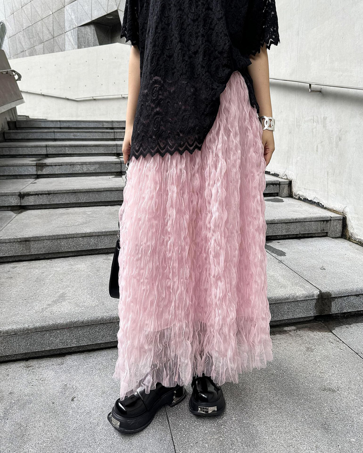 Tulle A-line Gathered skirt