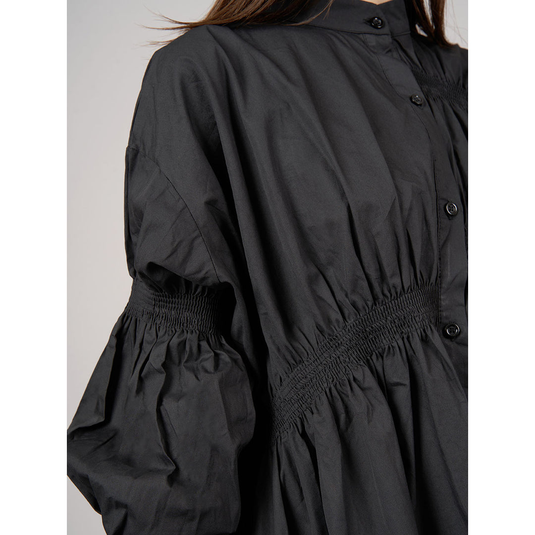 Shirring Virago Sleeve Onepiece