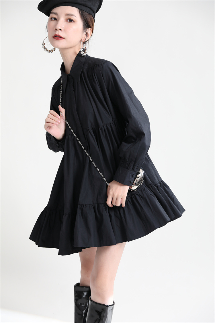 Tiered flare long shirt