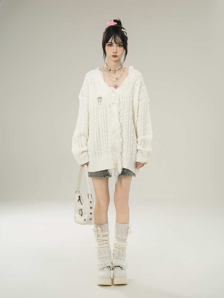 Fringe Knitted Cardigan