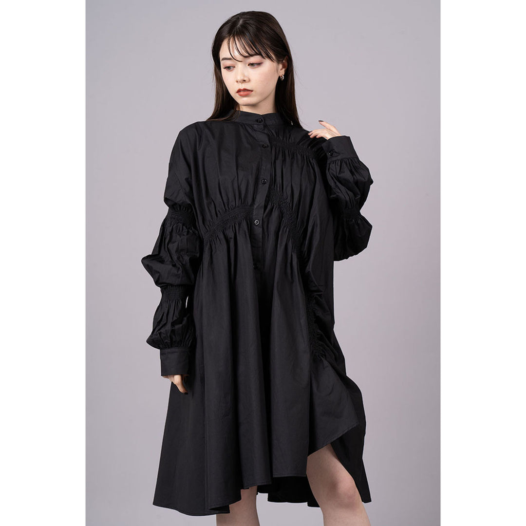 Shirring Virago Sleeve Onepiece