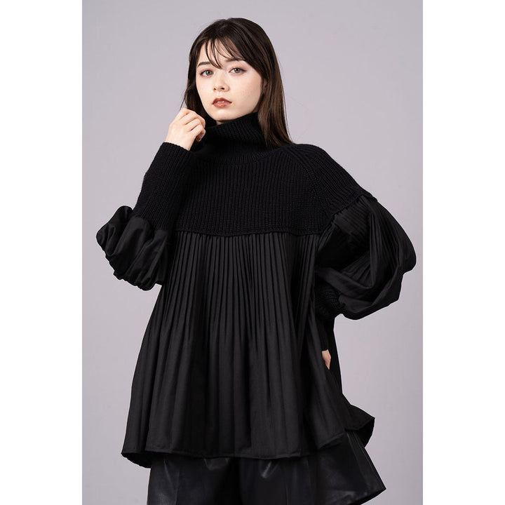 Pleats Docking Volume Knit