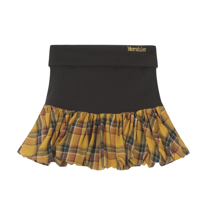 [¥0] Check Balloon Mini Skirt