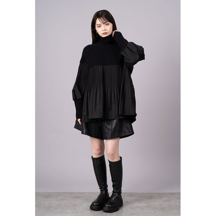 Pleats Docking Volume Knit