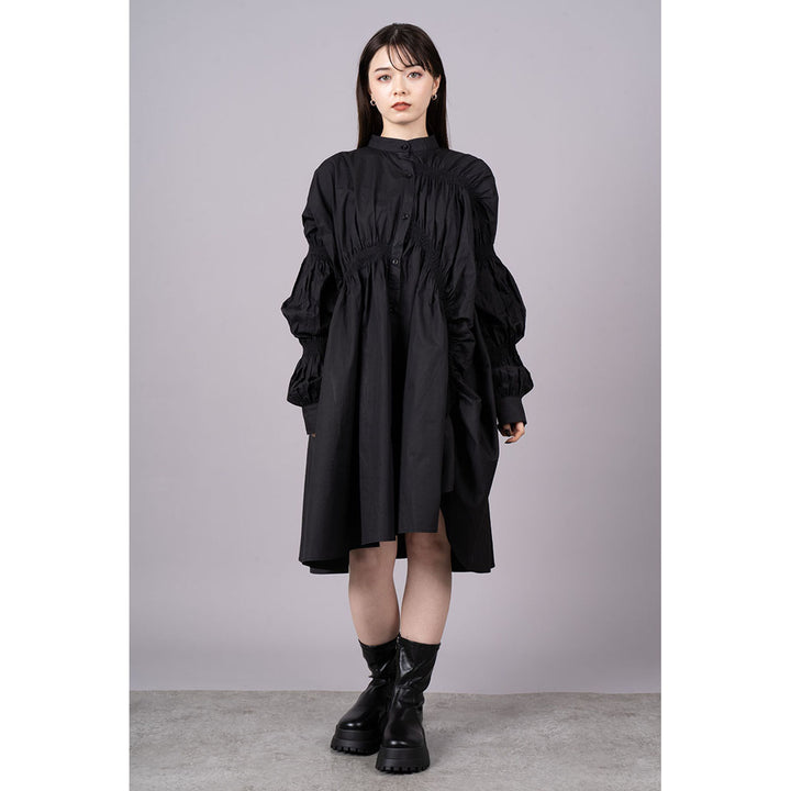 Shirring Virago Sleeve Onepiece