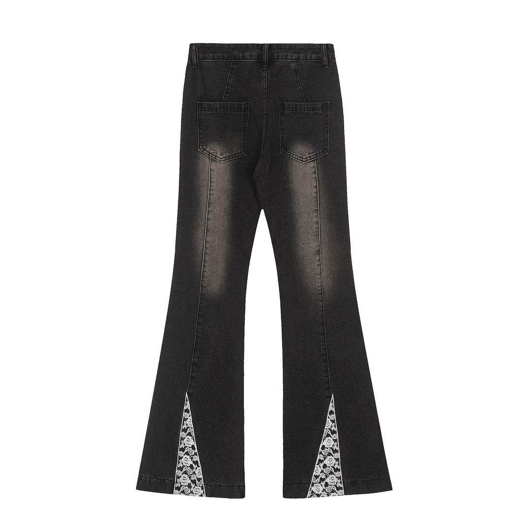 Butterfly Washed Embroidered Slim Jeans