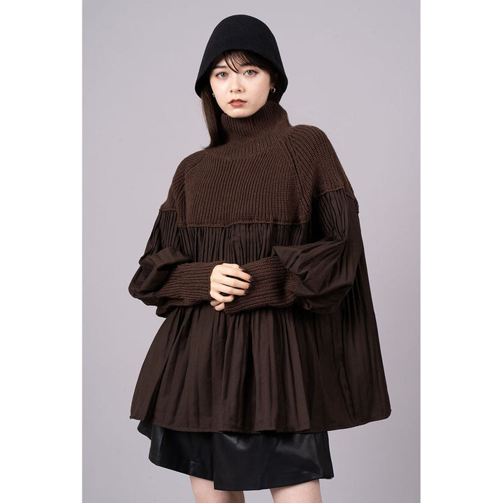 Pleats Docking Volume Knit