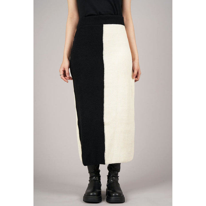 Bicolor Knit & Bicolor Tight Skirt