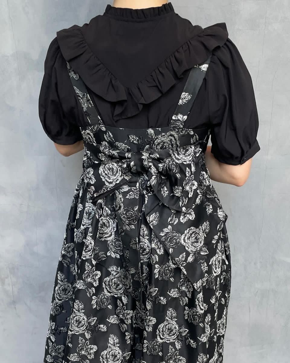 [miho12gram] Rose Tiered Salopette Onepiece