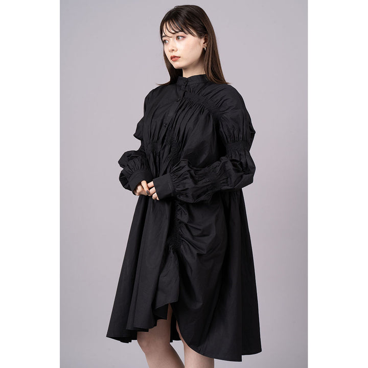 Shirring Virago Sleeve Onepiece