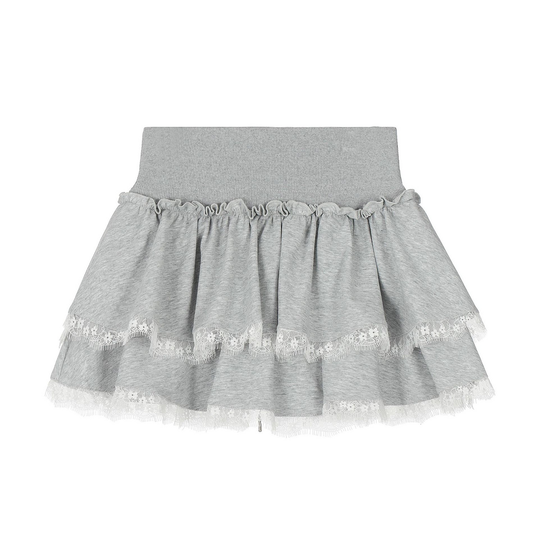 Lace Jacket & Gather Frill Mini Skirt