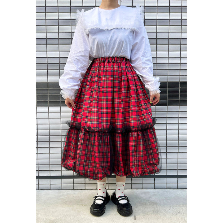 [razbliuto210] ま ち こコラボアイテム - Tulle Sailor Collar Blouse