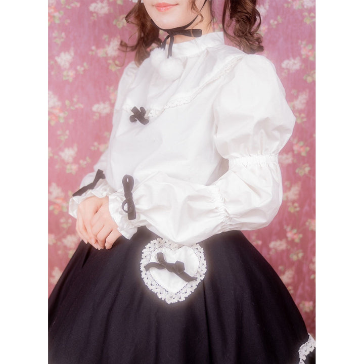 ★2点購入で1,000円OFF★ [ainoeri] 愛野えりコラボアイテム - ① Whip Frill Blouse ¥7,980