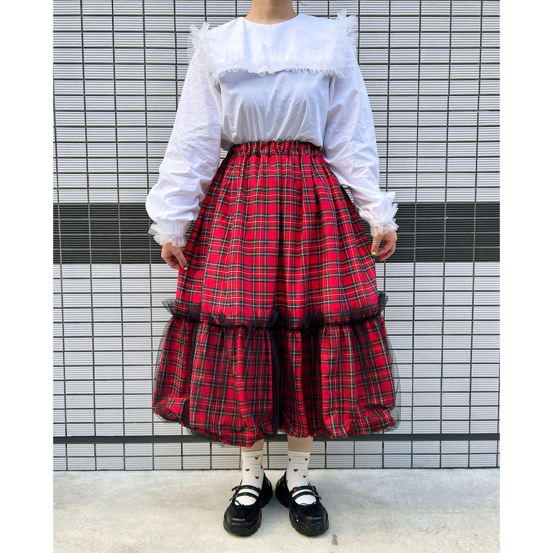 [razbliuto210] ま ち こコラボアイテム - Tulle Sailor Collar Blouse