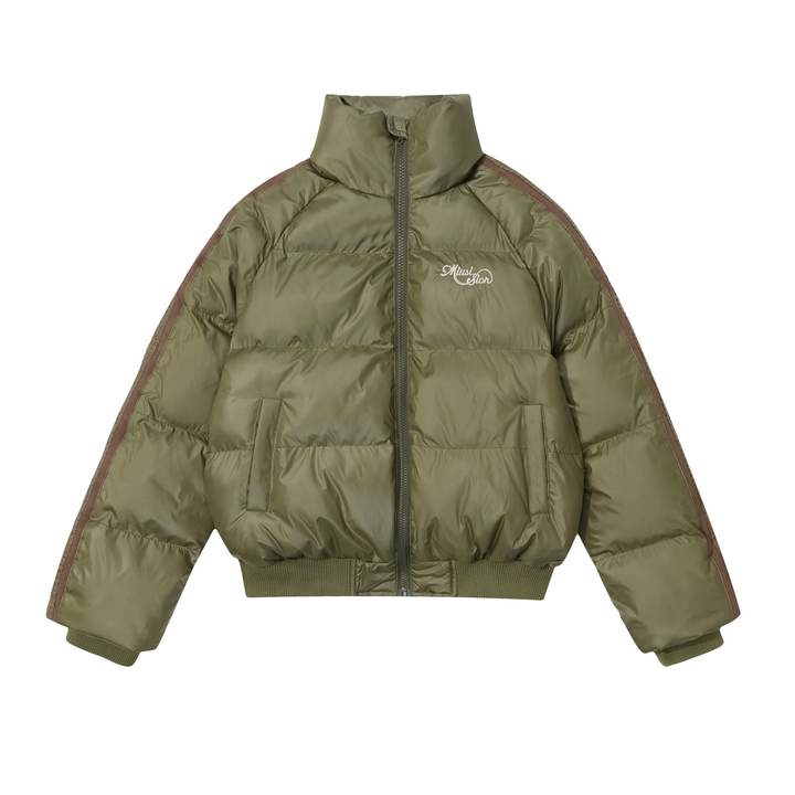 Side line simple padded down jacket