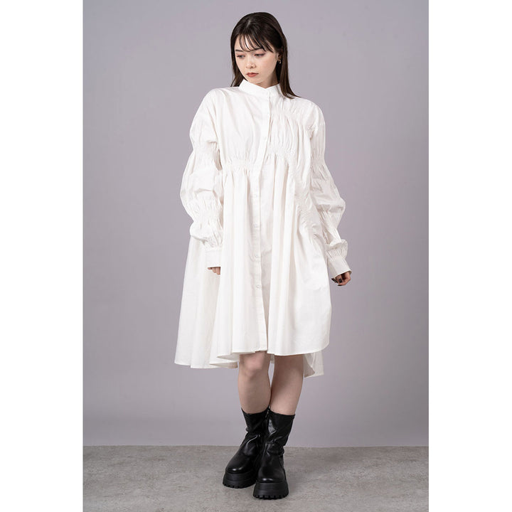 Shirring Virago Sleeve Onepiece