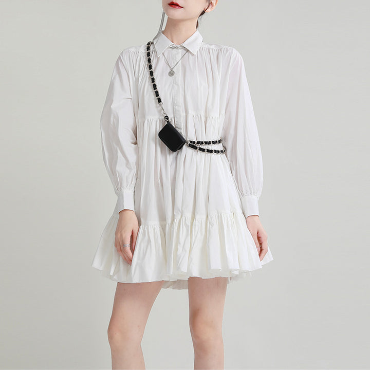 Tiered flare long shirt