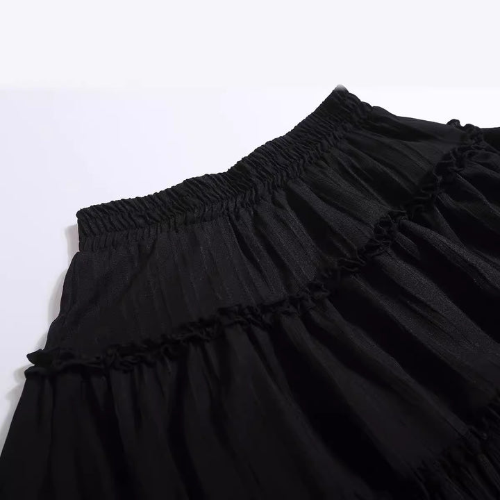 [¥0] Lace flare mini skirt