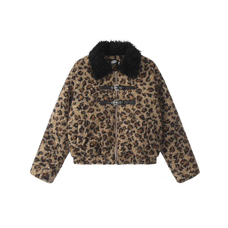 Leopard Print Boa Jacket