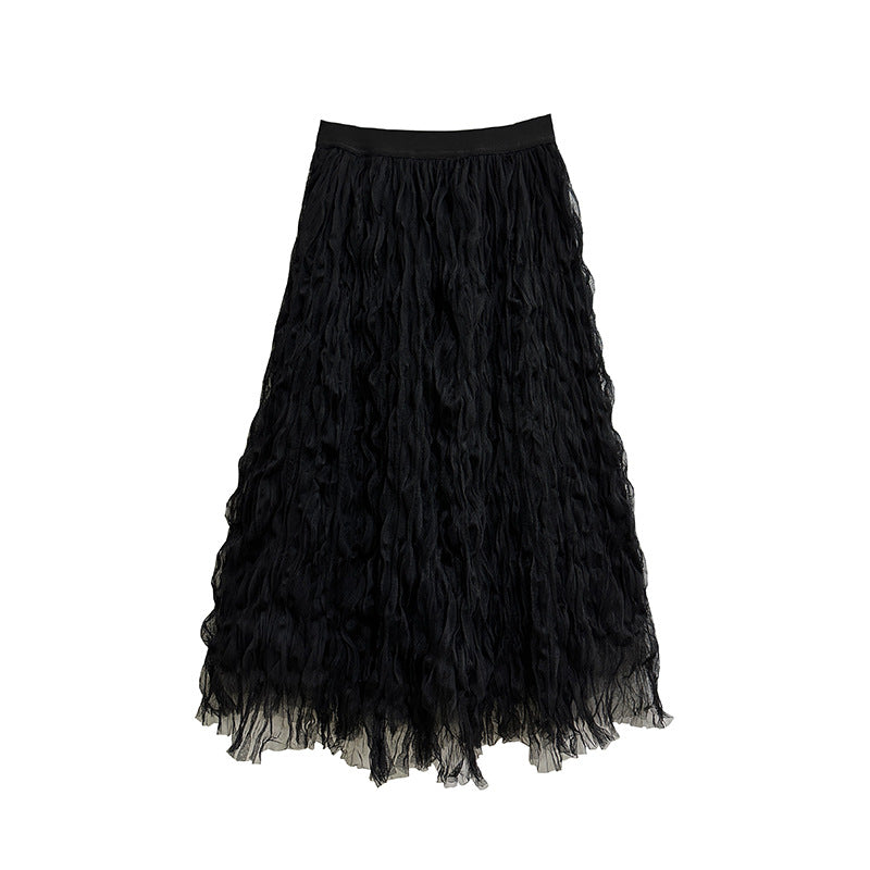 Tulle A-line Gathered skirt