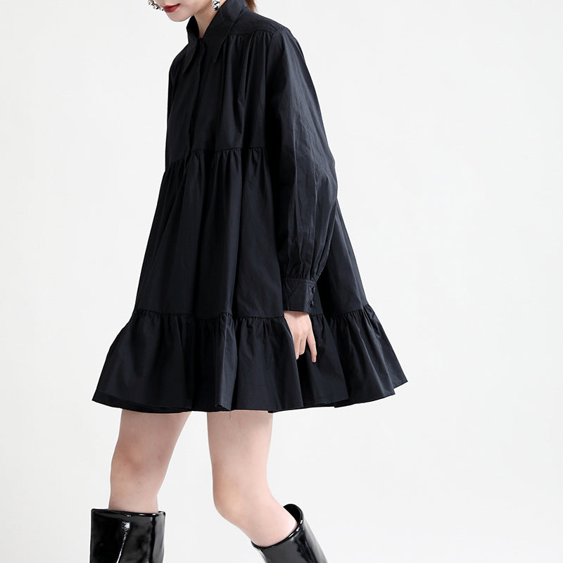 Tiered flare long shirt