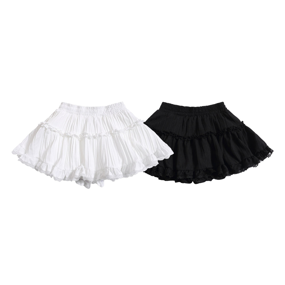 [¥0] Lace flare mini skirt