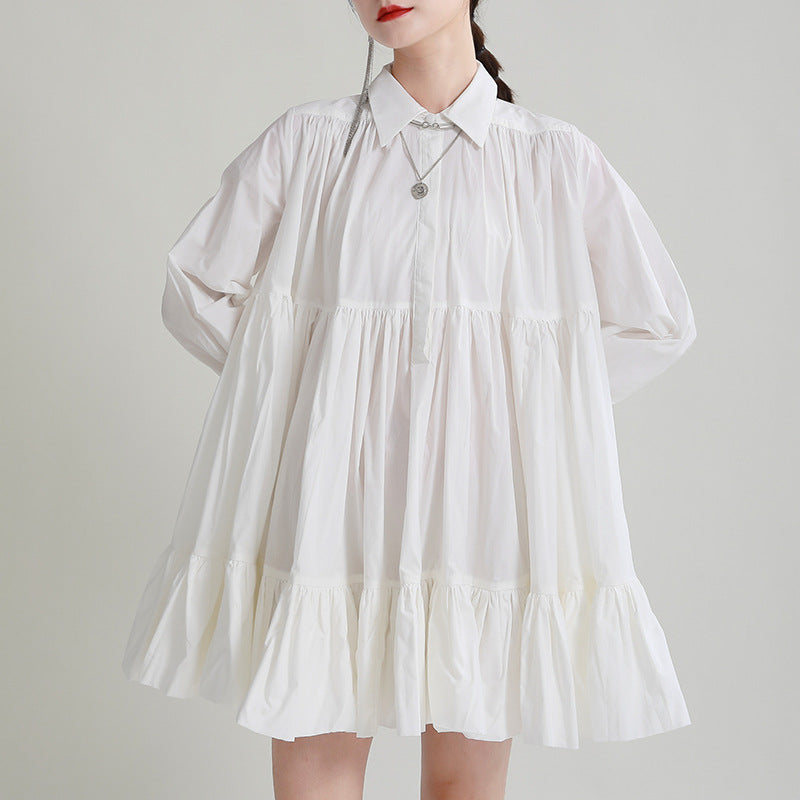 Tiered flare long shirt