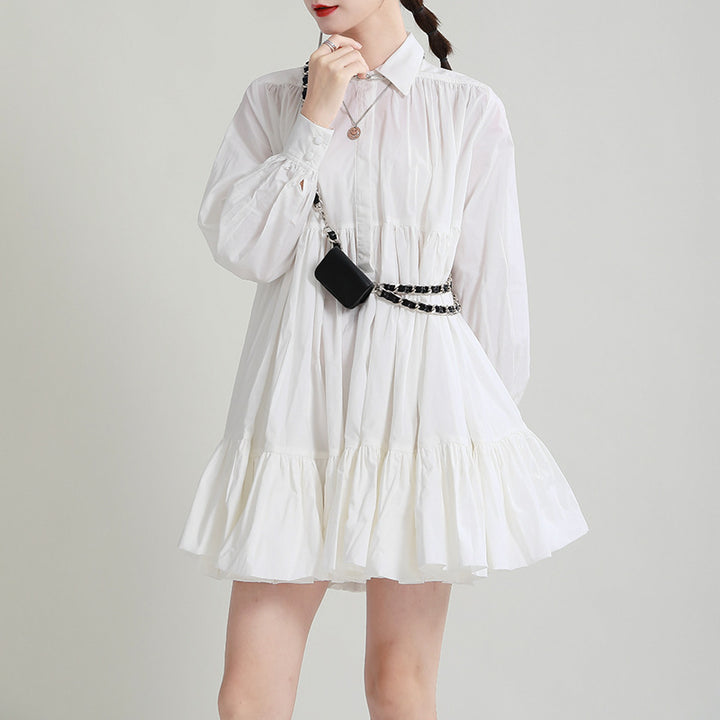 Tiered flare long shirt