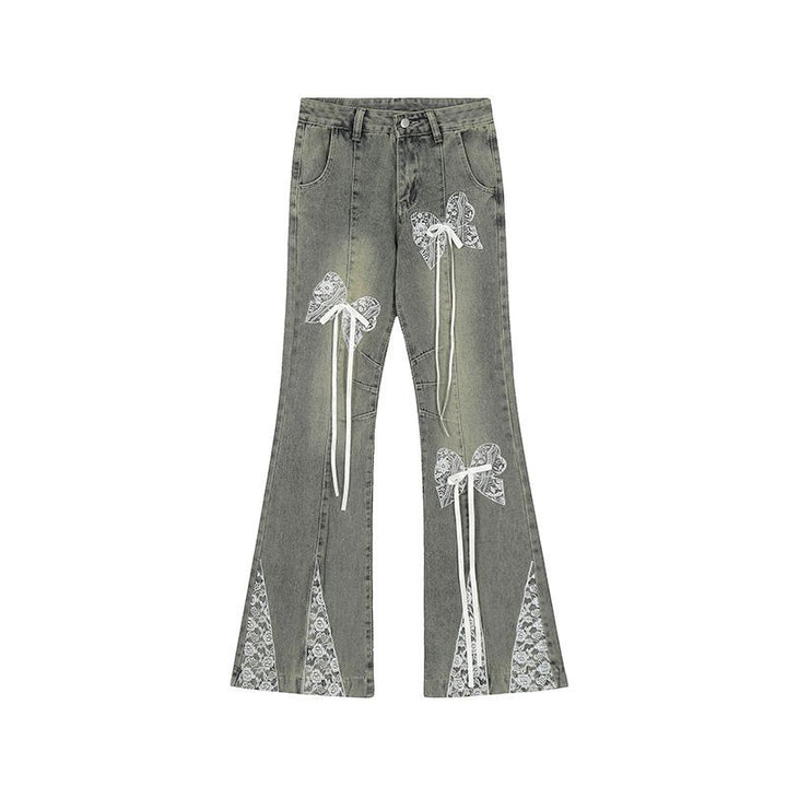 Butterfly Washed Embroidered Slim Jeans