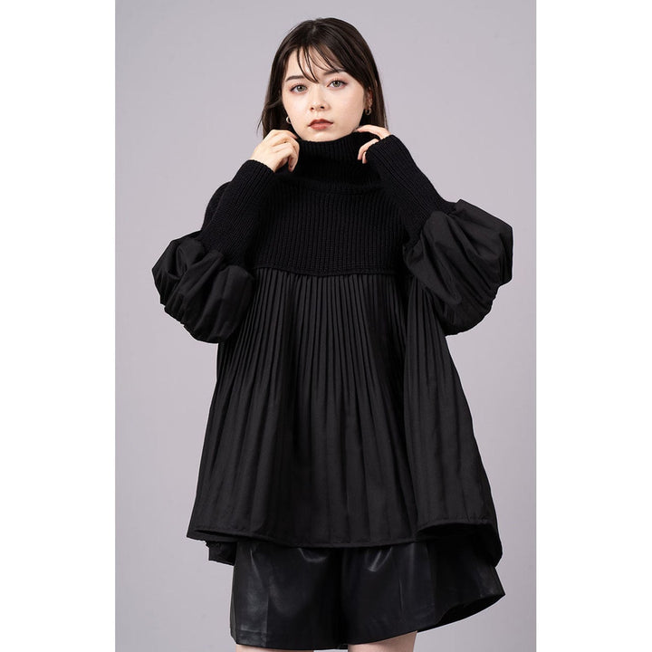 Pleats Docking Volume Knit