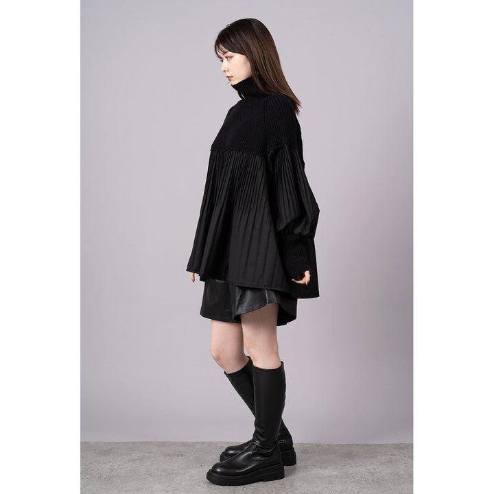 Pleats Docking Volume Knit